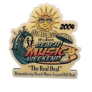 2004 10th Annual Virginia Beach Beach Music Weekend Commemorative Pin.